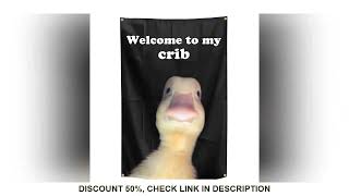 Welcome to My Crib Flag 2x3 Feet Funny Flags with 4 Shiny Brass Grommets for Tapestry Dorm Room Home