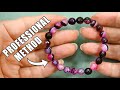 How To Make A Beaded Elastic Bracelet - No Glue, Professional Method - Easy DIY jewelry tutorial