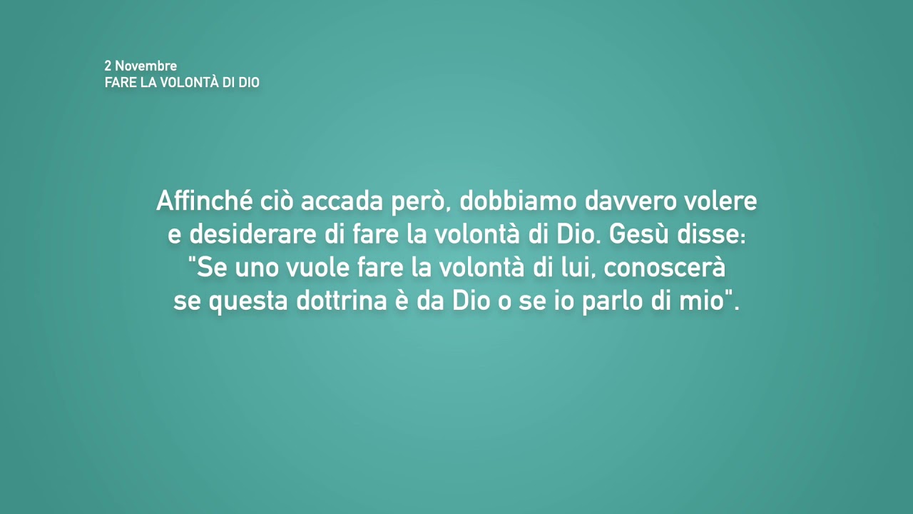 Meditazione Calendario “Parole di Vita” del 02 Novembre 2021