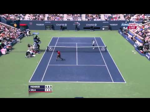 R.Federer vs D.Sela US Open 2011 HD