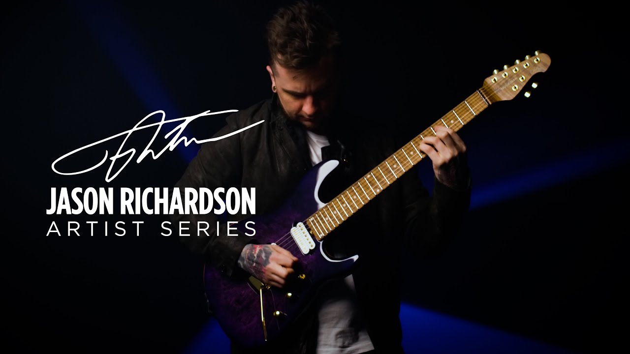 Ernie Ball Music Man: Jason Richardson Artist Series Cutlass in Majora Purple - YouTube