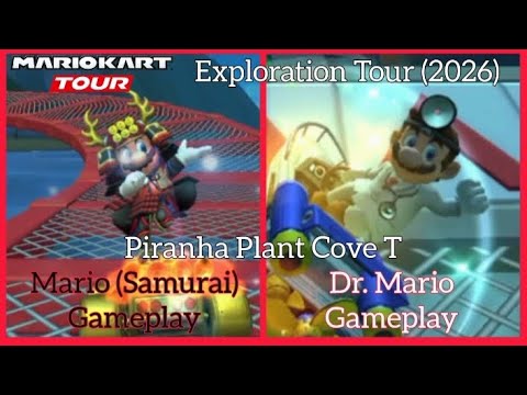 Piranha Plant Cove T: Mario (Samurai) & Dr. Mario Gameplay  |  Mario Kart Tour