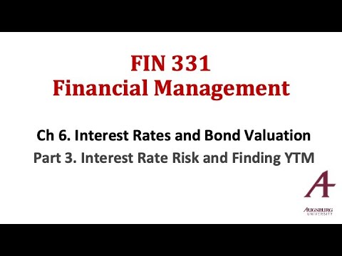 Part 3.  Interest Rate Risk and Finding YTM