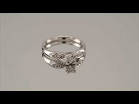 9ct White Gold 10pt Diamond Ring - D7127