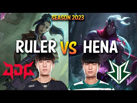JDG Ruler vs BRO Hena - Ruler CAITLYN vs VARUS ADC - KR Ranked