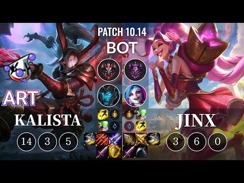 RJ Art Kalista vs Jinx Bot - KR Patch 10.14