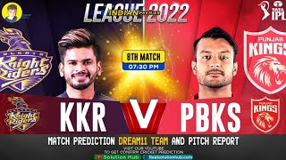 KKR vs PBKS IPL 2022 8th Match Prediction & Dream11 Today - Kolkata vs Punjab | aaj kon jitega