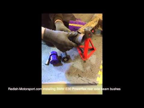 BMW E30 Powerflex rear beam bushes (Time-Lapse)