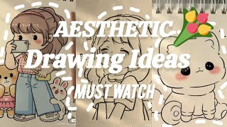 👉👩‍🎨Aesthetic drawing ideas🖌👈must watch💯 #art #drawing #easy #simple #shorts
