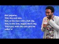 Childish Gambino - Retro - Lyrics 