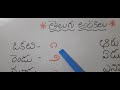 Telugu Numbers With Their Signs Telugu Ankelu Vati Gurtulu