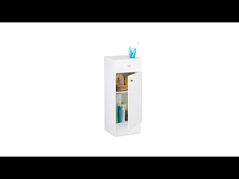 Weißer Badschrank Silber - Weiß - Holzwerkstoff - 31 x 80 x 31 cm