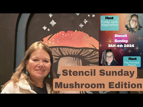 Stencil Sunday in Tuesday Talk Mushroom Edition
