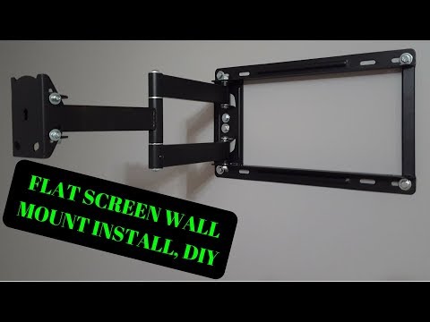 How To Install A Large Flat Screen LED LCD Plasma TV Wall Mount, DIY
