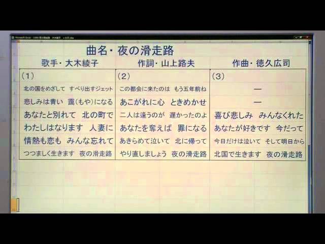 大木綾子 夜の滑走路 歌詞 歌ネット