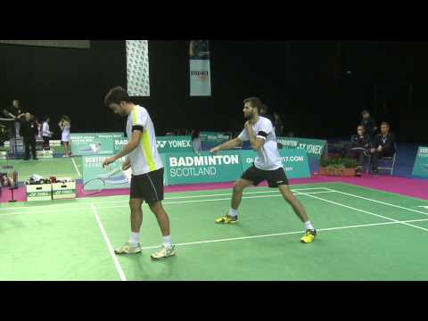 Badminton - Careme / Labar vs Fuchs / Schoettler (MD, QF) - Scottish Open 2015