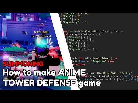 Make a ANIME TOWER DEFENSE game in ROBLOX STUDIO