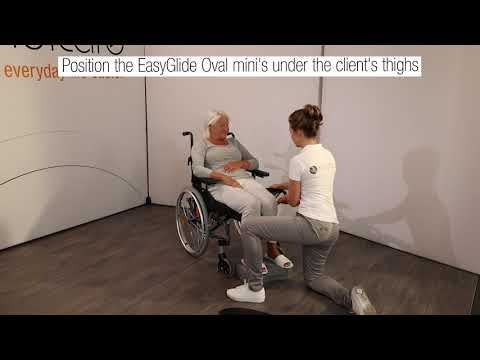 Getting into the back of a chair with EasyGlide oval mini and Footstool 