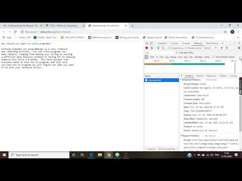 Using Python To Access Web Data Week 3 Request Response Cycle