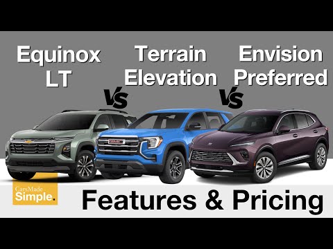 2025 Chevy Equinox LT vs. GMC Terrain Elevation vs. Buick Envision Preferred | Funktionen und Pre...
