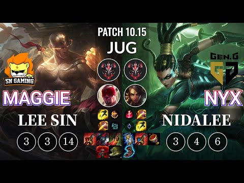 SN Maggie Lee Sin vs GEN Nyx Nidalee Jungle - KR Patch 10.15