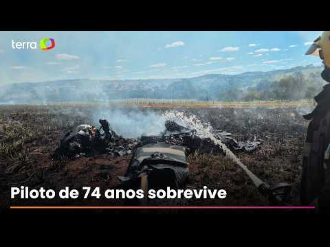 Avião de pequeno porte cai em área rural em Goiás