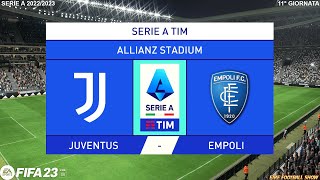 Juventus - Empoli | Serie A 2022/2023 - 11° Giornata | FIFA 23 Gameplay