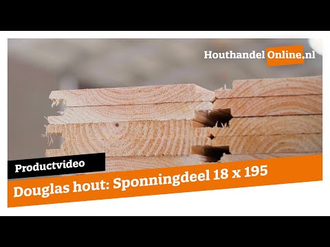 Sponningdeel Douglas hout 18x195mm geschaafd/fijnbezaagd video