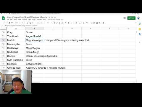 Preplanning - Abyss of Legends Path 4 - MCOC