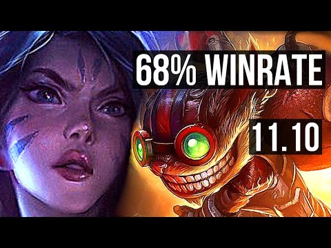 KAI'SA & Pyke vs ZIGGS & Leona (ADC) | Legendary, 20/2/8, 68% winrate | KR Diamond | v11.10