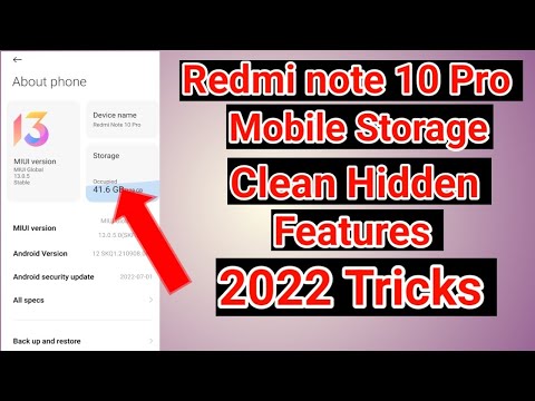 Redmi note 10 Pro Mobile Storage Clean Hidden Features 2022 || How to clear ram and storage