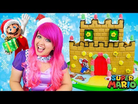 Decorating Super Mario Gingerbread Castle | DIY Christmas Candy Gingerbread House | KiMMi THE CLOWN
