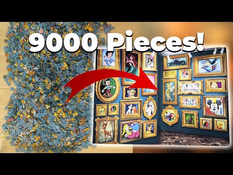 9000 Pieces COMPLETE timelapse of the Ravensburger Disney Museum Jigsaw Puzzle!