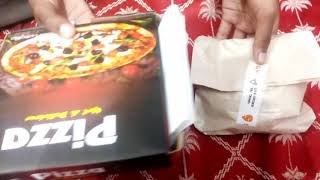 Pizza and veg burger review of swiggy