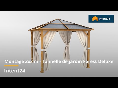 Tonnelle jardin 3x3 m stable et étanche