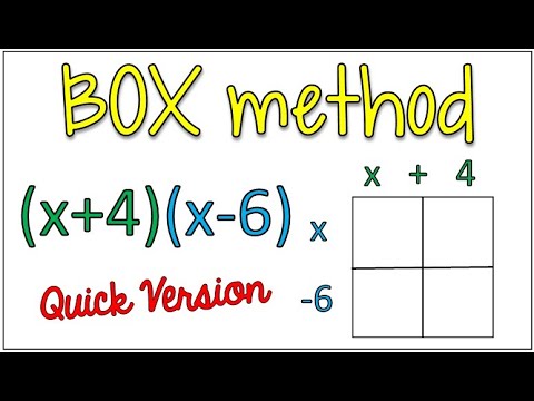 *Quick* Using the BOX Method to Multiply Two Binomials