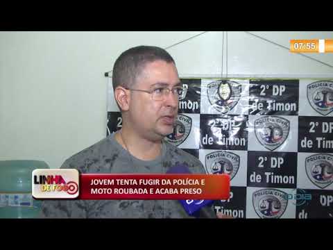 LINHA DE FOGO 06 12 2019  Jovem tenta fugir da poliÌcia em moto roubada
