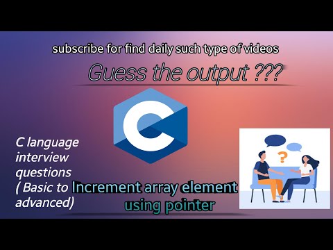 Find Output In C #47  ( Increment Array Element Using Pointer)
