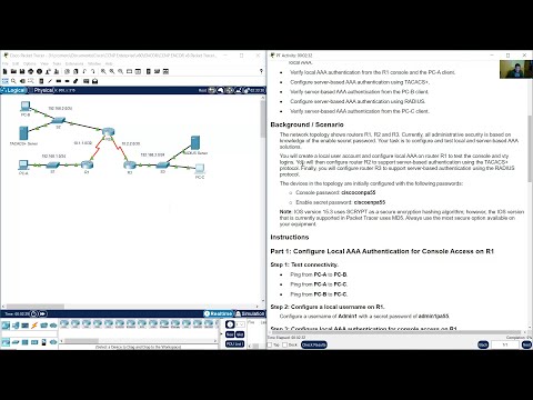 26.2.5 Packet Tracer - Configure AAA Authentication on Cisco Routers