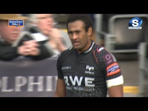 Disallowed Aisea Natoga Try - Ospreys v Benetton Treviso 16th February 2014