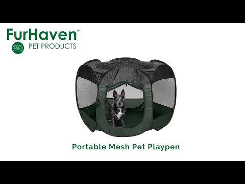 FurHaven Pet Playpen - Gray (Medium) Video