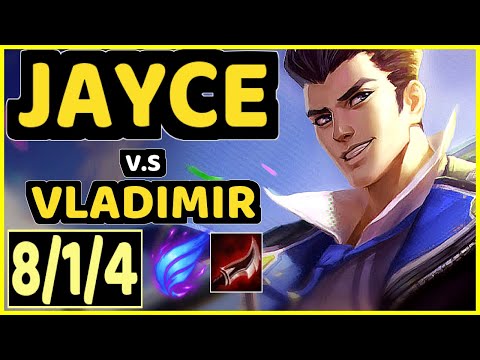 JACKPOT (JAYCE) vs VLADIMIR - 8/1/4 KDA TOP CHALLENGER GAMEPLAY - BR