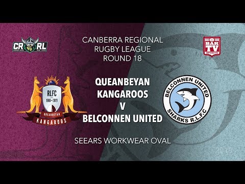 2019 Canberra Region RL - Round 18 - Queanbeyan Kangaroos v Belconnen United Sharks