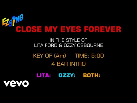 Lita Ford & Ozzy Osbourne - Close My Eyes Forever (Karaoke EZ Sing)