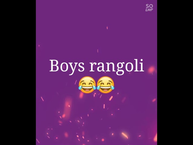 girls rangoli vs boys rangoli designs/ like and subscribe