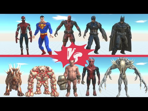 DC Comics and Marvel heroes vs Infernals - Animal Revolt Battle Simulator