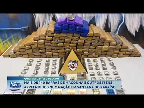 Mega Apreensão de Maconha e Outros Ilícitos Leva Quarteto à Prisão em Santana do Paraíso