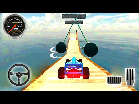 Formula impossible Stunt Blue Car Tracks Android Gameplay Levels 26-30 | Car Stunt 2020 | BAMG Games