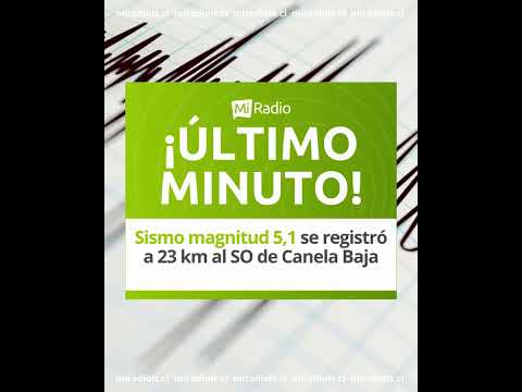 A las 17:18 horas se registró un sismo de magnitud 5,1 a 23 km al suroeste de Canela Baja, en la…