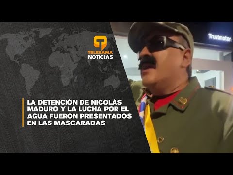 La detención de Nicolás Maduro y la lucha por el agua fueron presentados en las mascaradas